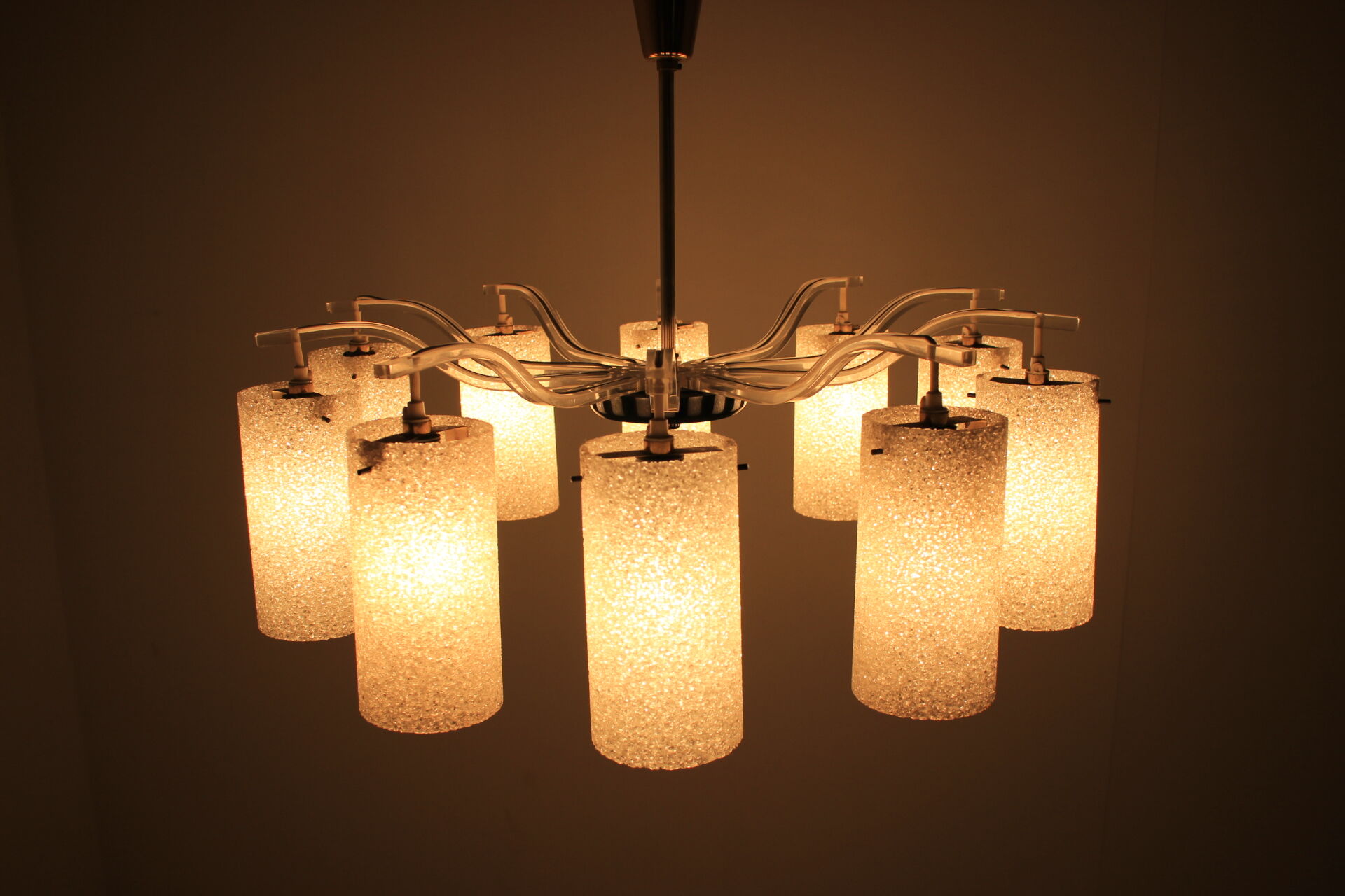 Retro plastic chandelier by Raumleuchts, 1970´s.