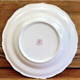 6 anciennes assiettes creuses à soupe Gien paysage rose 1938/1960