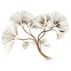 Large wall sculpture in the shape of a tree needle in brass by Curtis Jeré, mid-century modern.