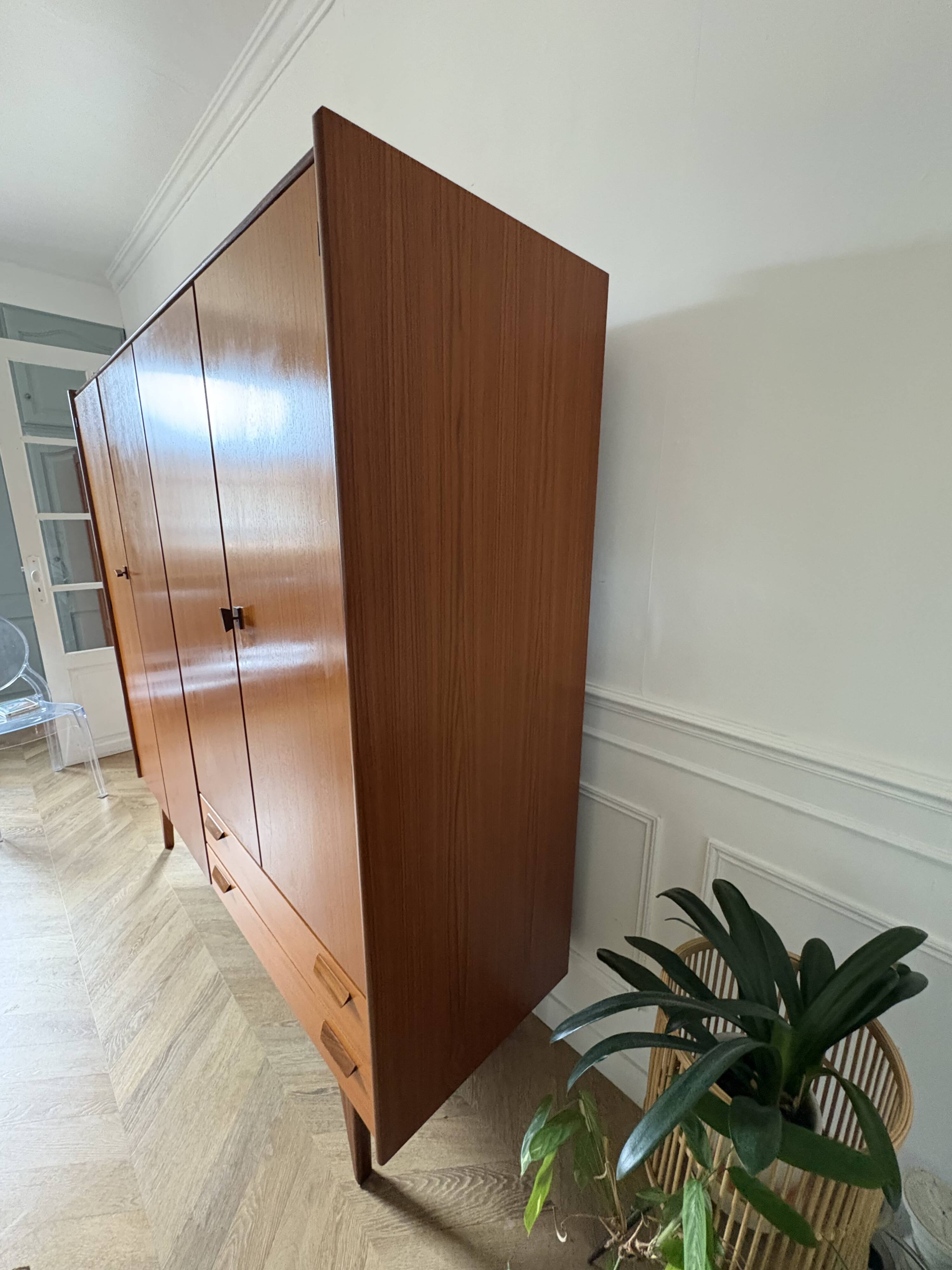 Vintage Scandinavian teak wardrobe