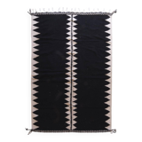 Black Kilim Rug - 303 x 203 cm