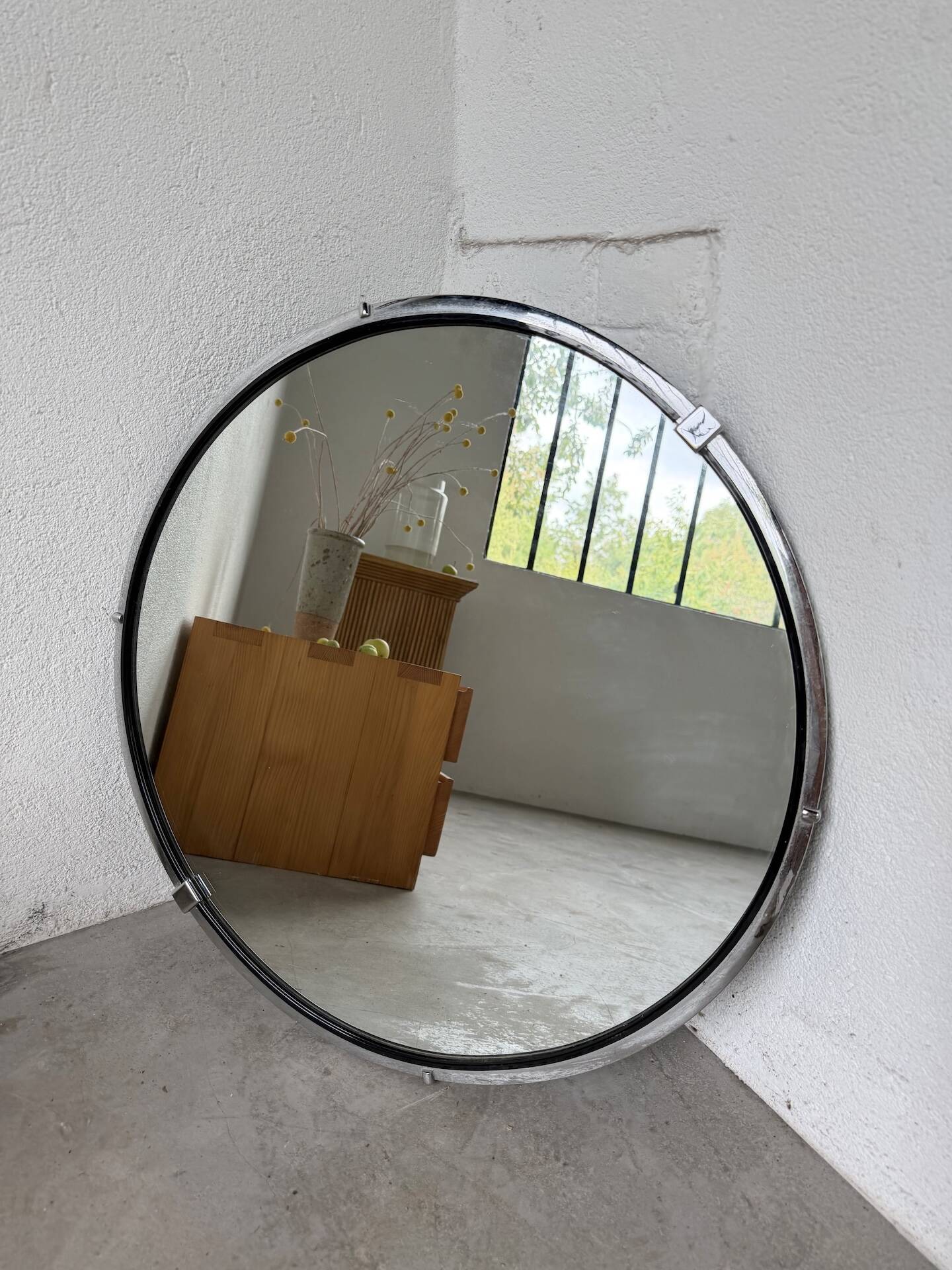 Round metal mirror 1970