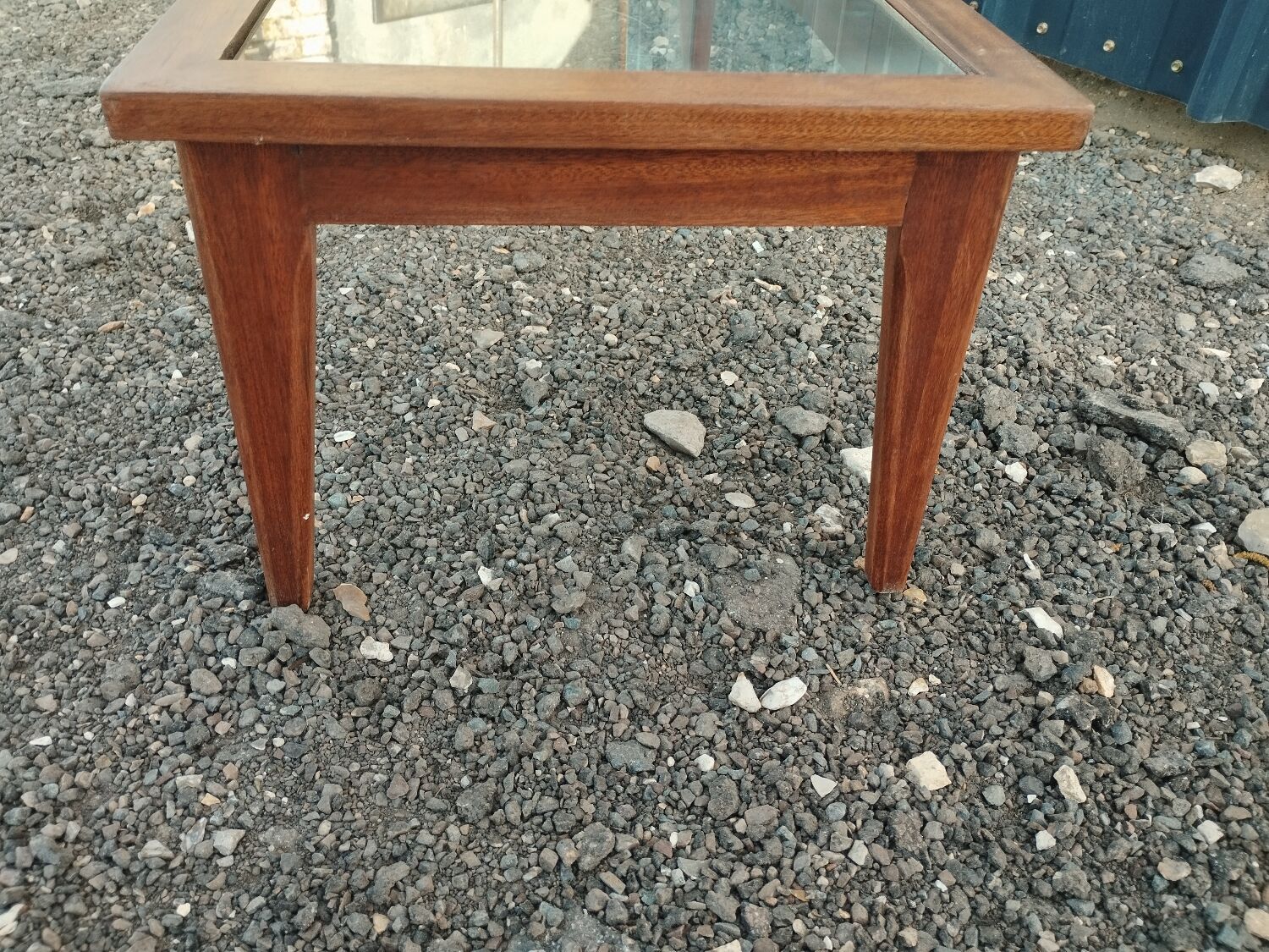 Vintage Scandinavian-style wooden coffee table.