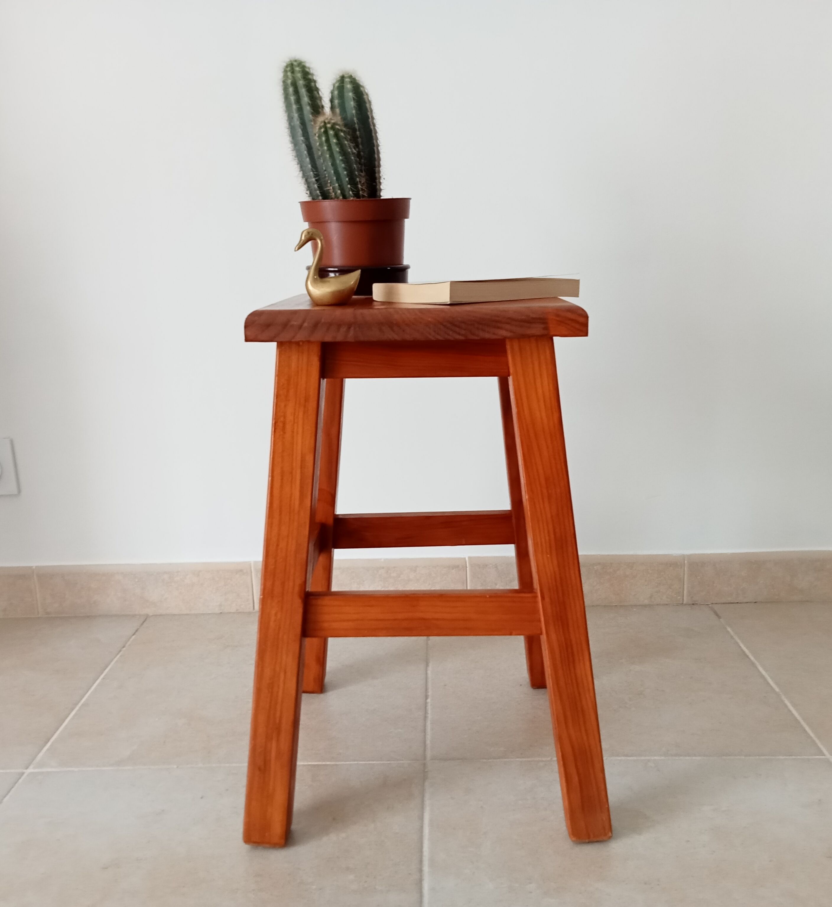 Vintage solid wood stool