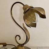 Lampe fleur en laiton