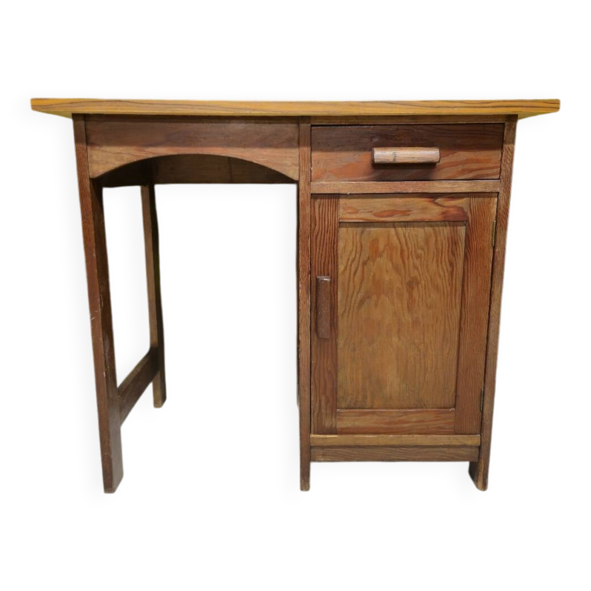 Small fir desk, workshop, 1950s