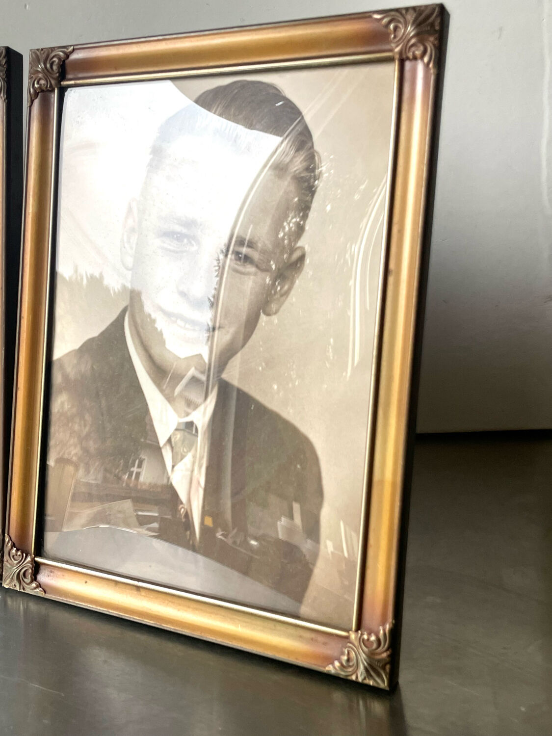 Pair identical vintage metal frames