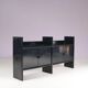 1970s low black plastic cabinet model Multiplo Harvey Guzzini Italy for Kastilia