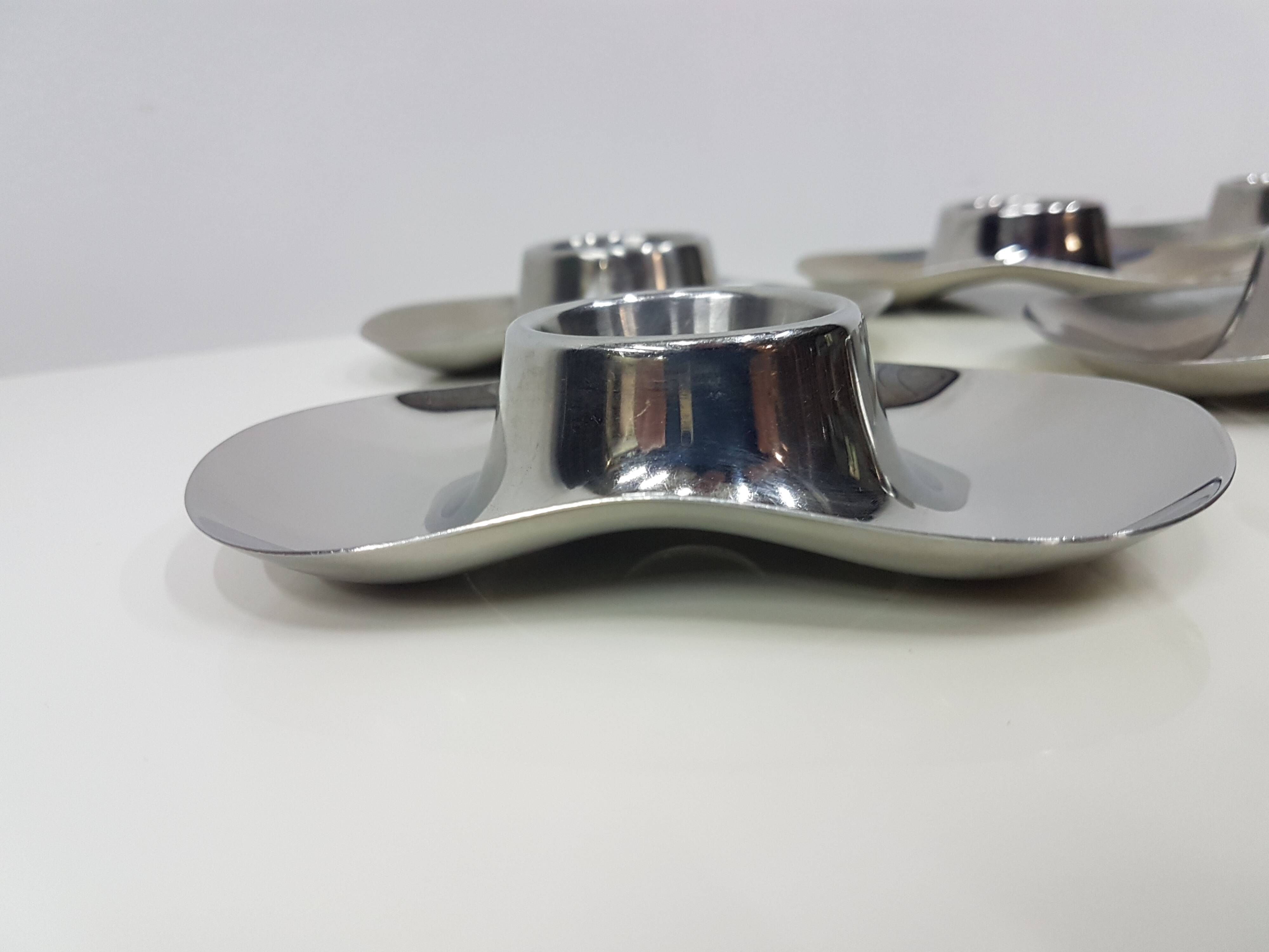 Egg stands, Wilhelm Wagenfeld, Germany, 1960s.