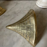 Paire de serre-livres en laiton massif vintage