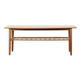 Midcentury Two Tier Teak Slatted Coffee Table.