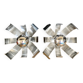 Pair of Space Age wall lights