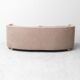 Vintage curved sofa in brown fabric – Italian design from the 1970s modernism