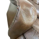 Vintage Danish leather canapé 'Madsen & Schubell' in brown