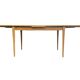 Blonde wooden table with extensions, vintage 1960s.