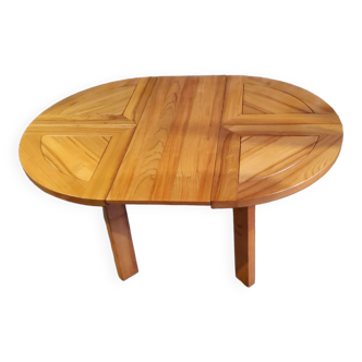 Maison Regain elm dining table from the 70s