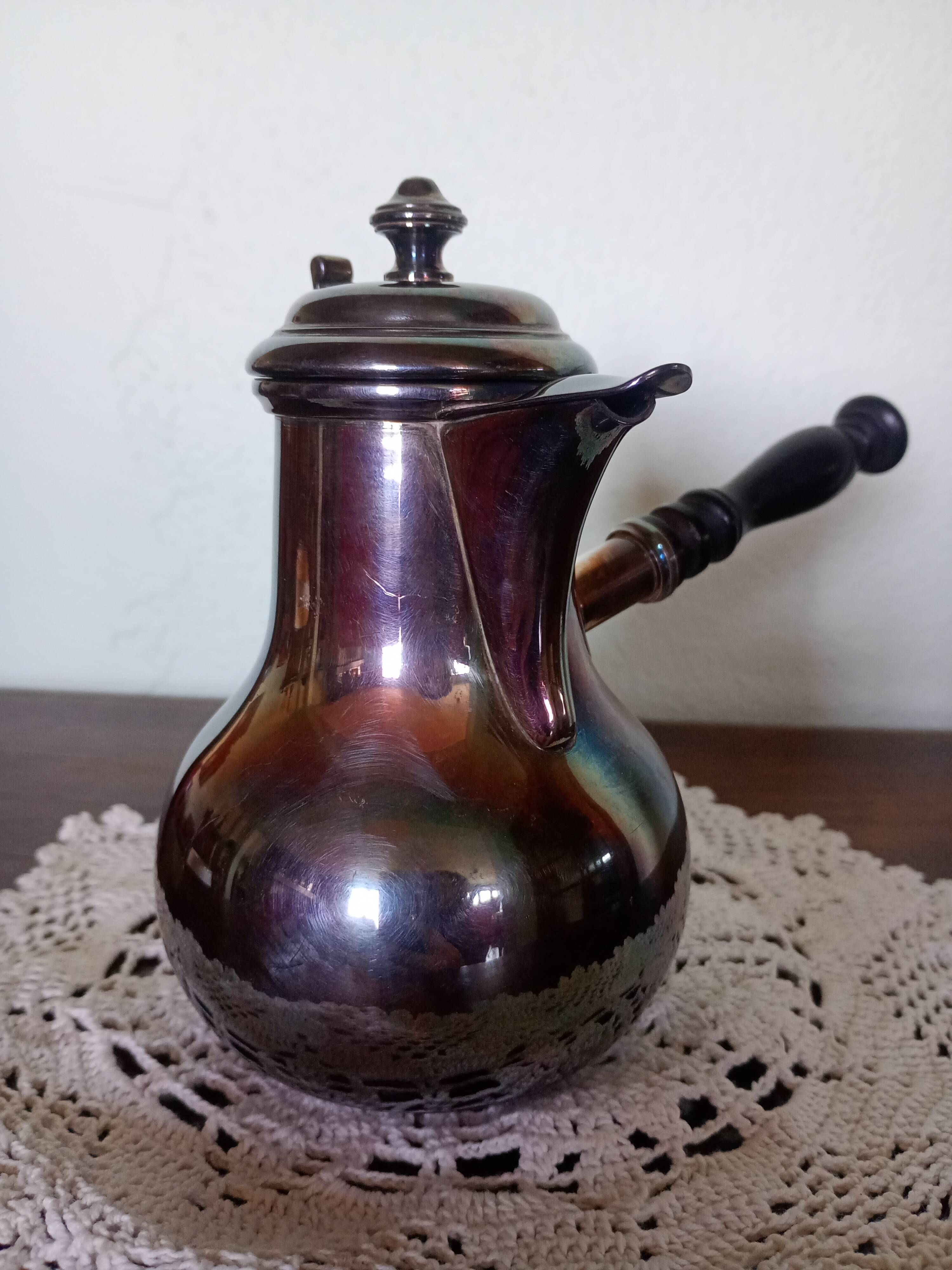 Christofle Gallia collection - Chocolate maker - blackened wooden handle