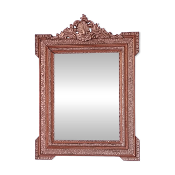 Napoleon III mirror with rich gilded ornamentation