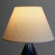 Lampe de table en verre art bleu et cristal — Suède, vers 1955-1965