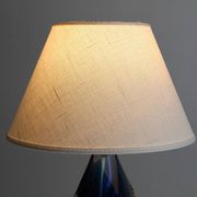 Blue & Crystal Art Glass Table Lamp — Sweden, circa 1955–1965