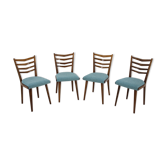 Ensemble de quatre chaises à manger années 1960.
