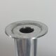 Vintage postmodern art deco revival chromed aluminum candlestick
