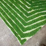 Handmade traditional natural wool rug green size 150 x 250 cm