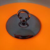 Italian orange plastic and chrome table lamp, 1960s