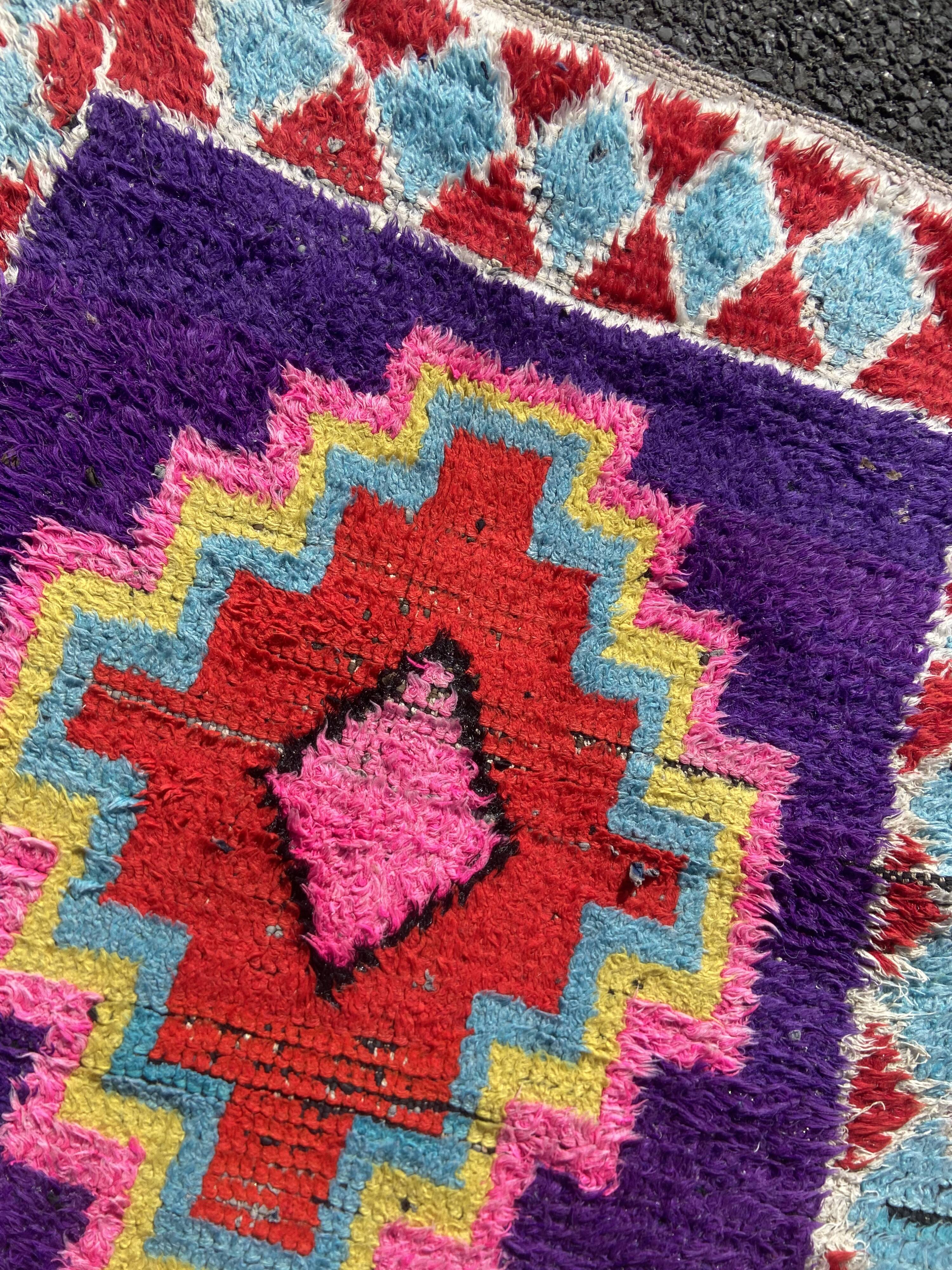 Boucherouite carpet 80 x 250 cm