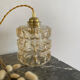 Vintage amber glass suspension globe
