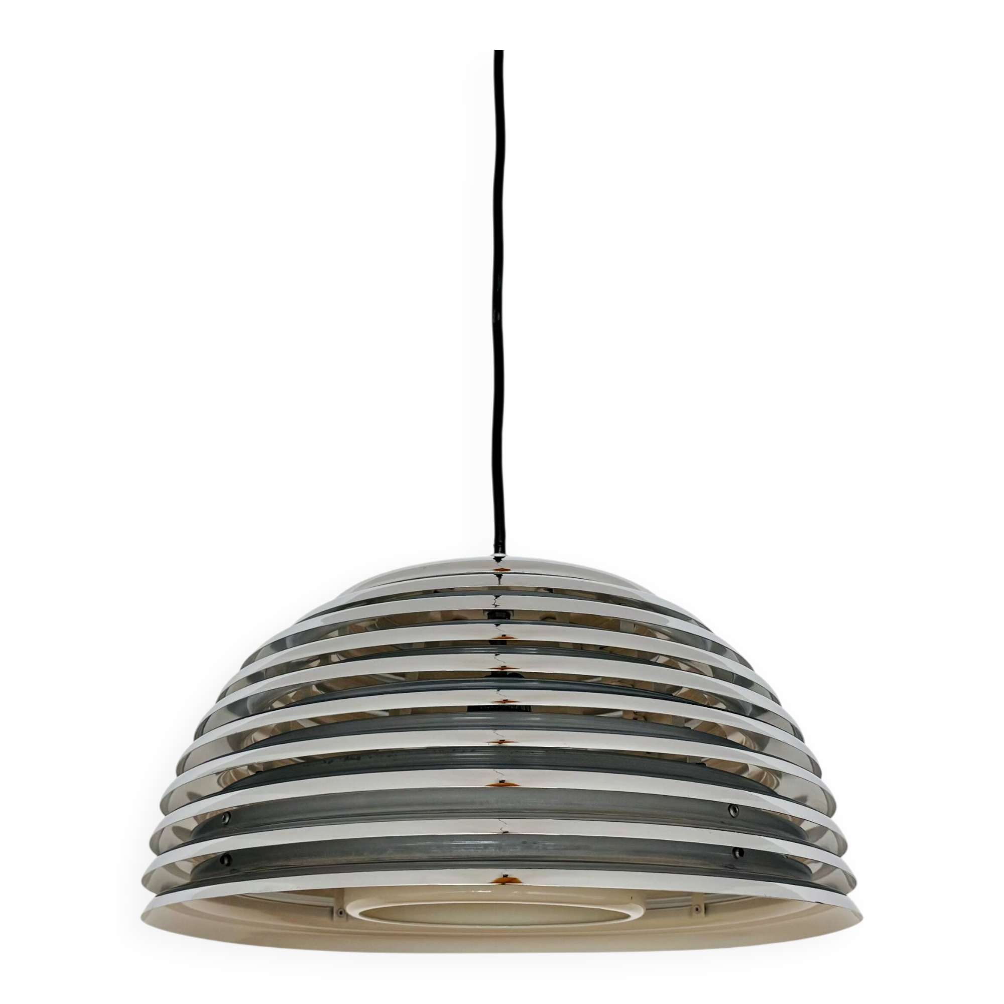 Chromed 1970s Pendant Lamp by Kazuo Motozawa for Staff