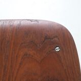 High-quality restored mid-century teak / tubular steel chair / Danish industrial design / 1960s / 1970s