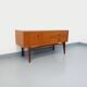 Small vintage Scandinavian teak sideboard from the 1960s.