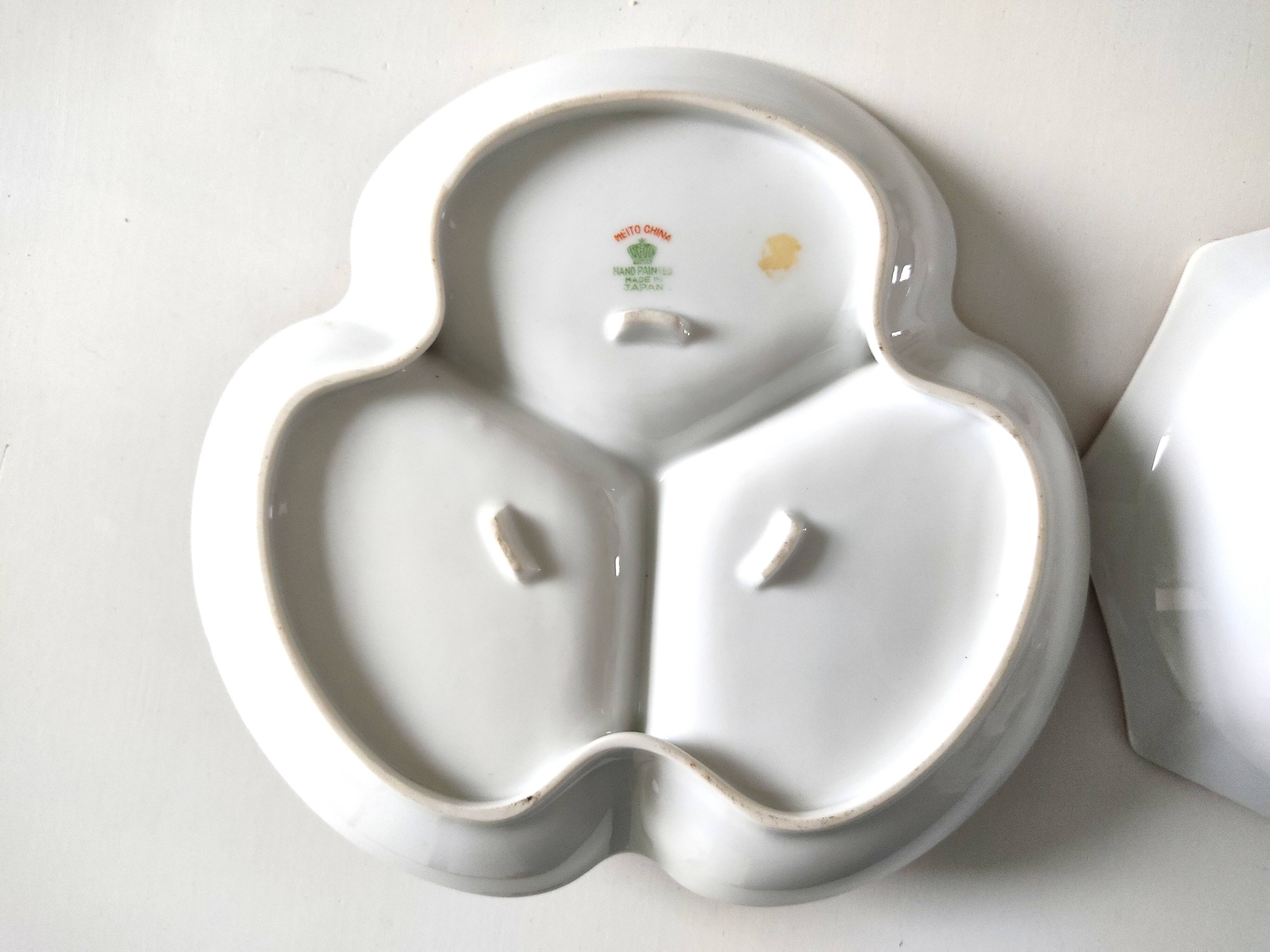 Two Meito China Japanese porcelain dishes