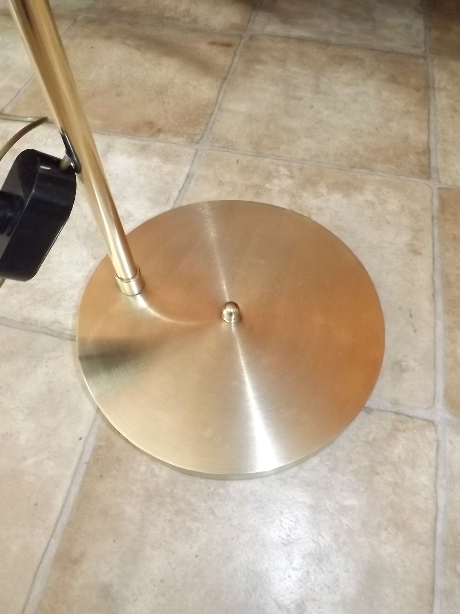 Modernist brass floor lamp deknudt 1970 vintage