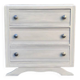 Commode en bois peint en blanc
