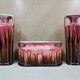 Pair of vases + art nouveau planter orchies slip fireplace trim