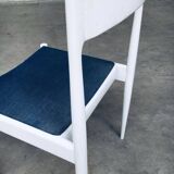Belgian White Dining Chair, 1970s, Set of 9