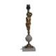 Ancient alabaster lamp and bronze cherub decoration
