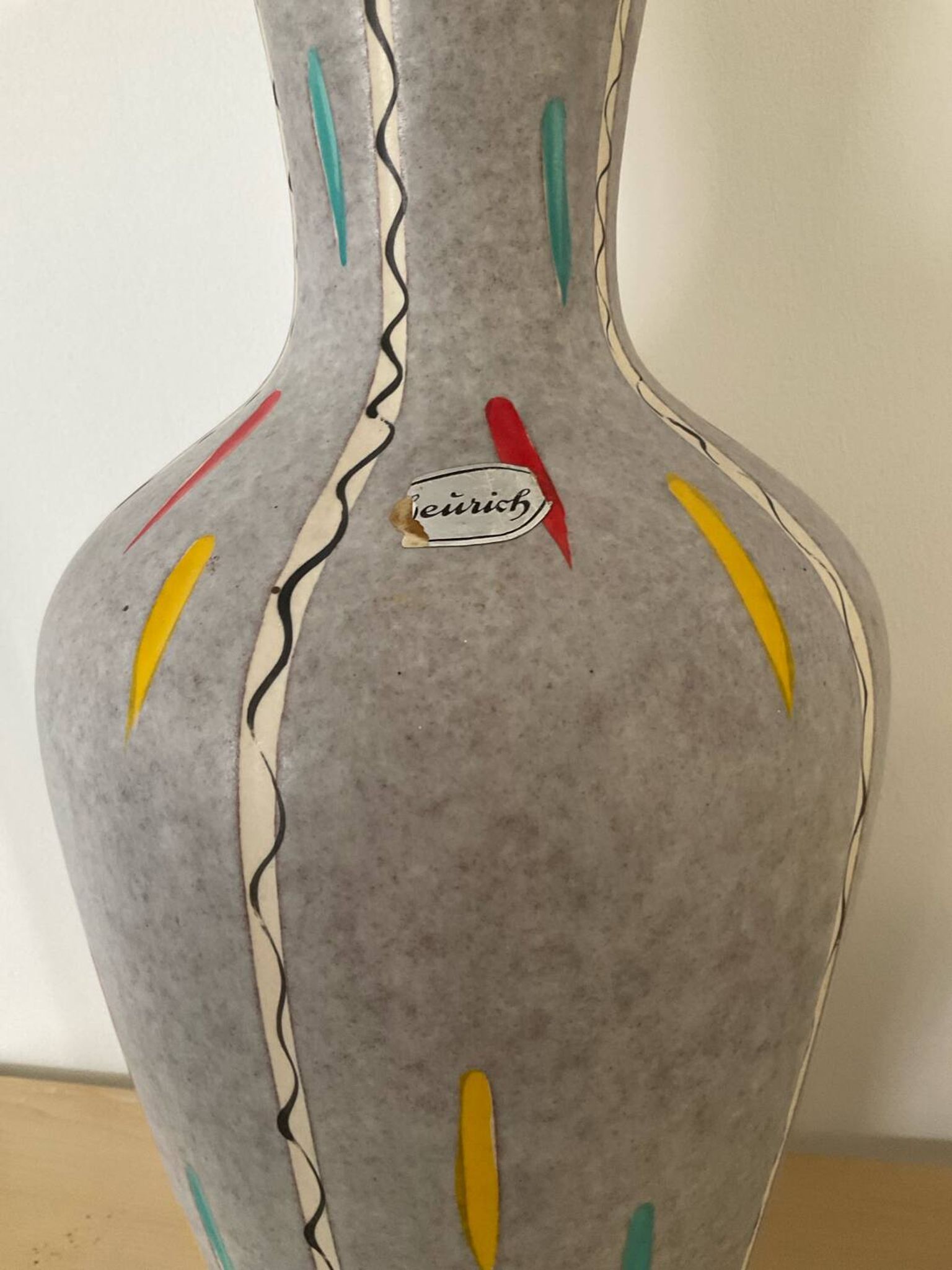 Duo of vintage Scheurich Keramik vases