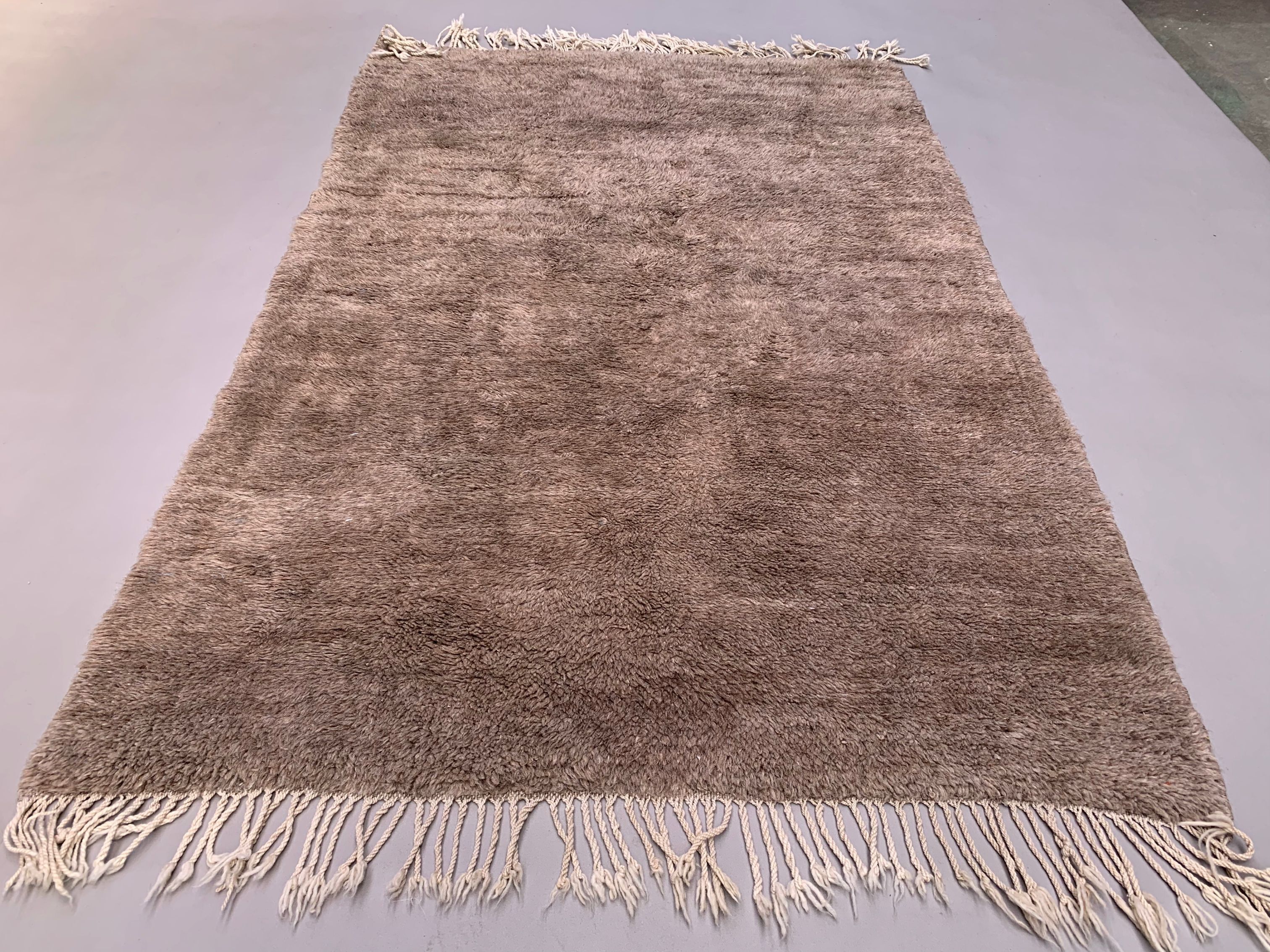 Vintage turkish camel hair rug 200x133 cm turkish carpet beige, medium