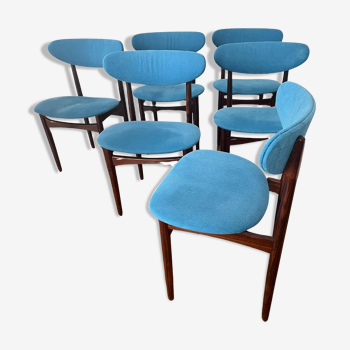 6 chaises Kofod Larsen - Années 70
