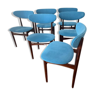 6 chaises Kofod Larsen - Années 70