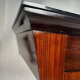 Mid-Century Italian Wood and Brass Console Table, 1950s