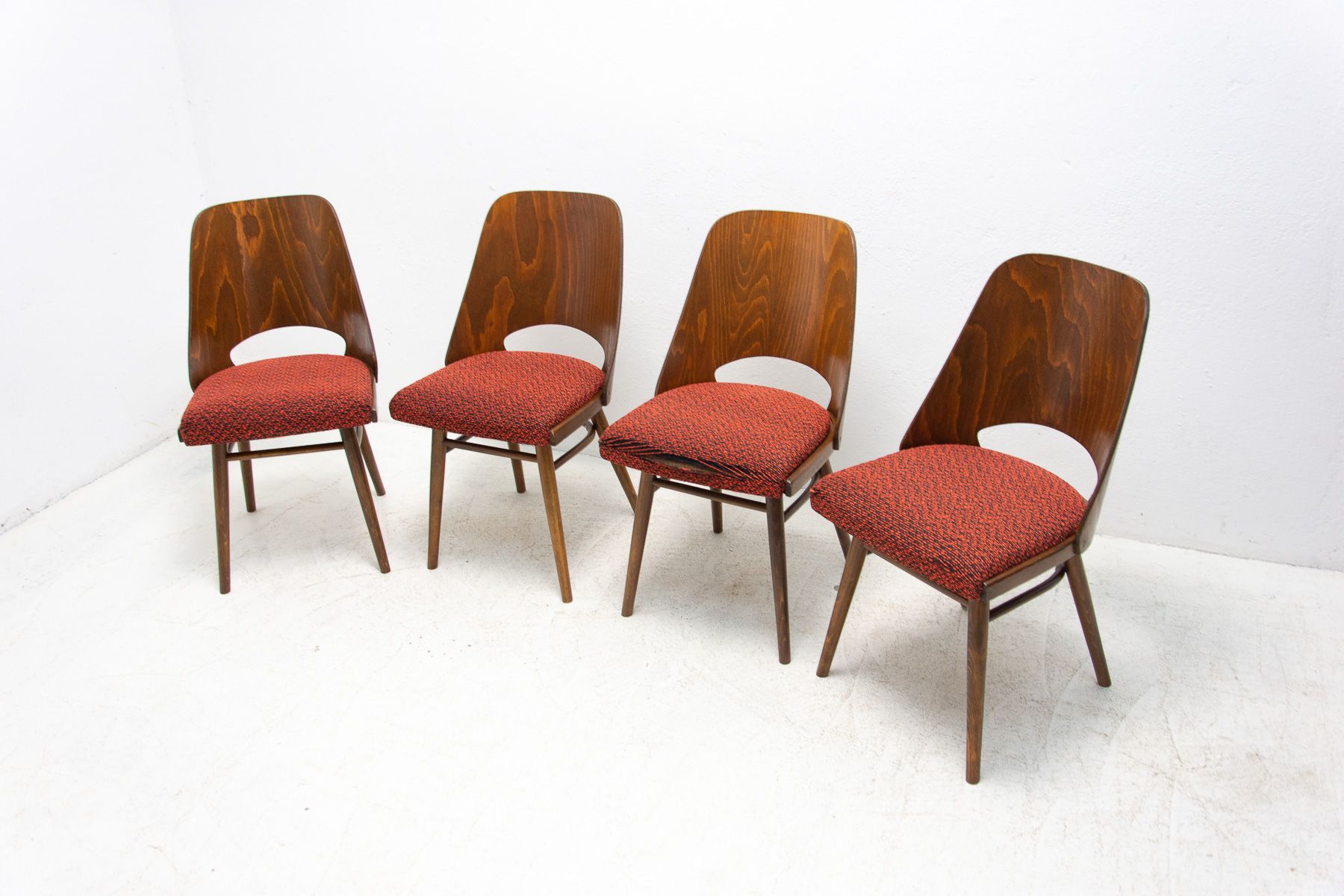 4 mid century dining chairs by Radomír Hofman, 1960´s, set of 4