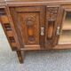 Haut de buffet art déco vitrine basse en bois massif et miroir 1920