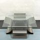 Coffee table in brushed steel 1970
