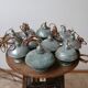 Verdigris Mid-Century Metal Hanging Pendants