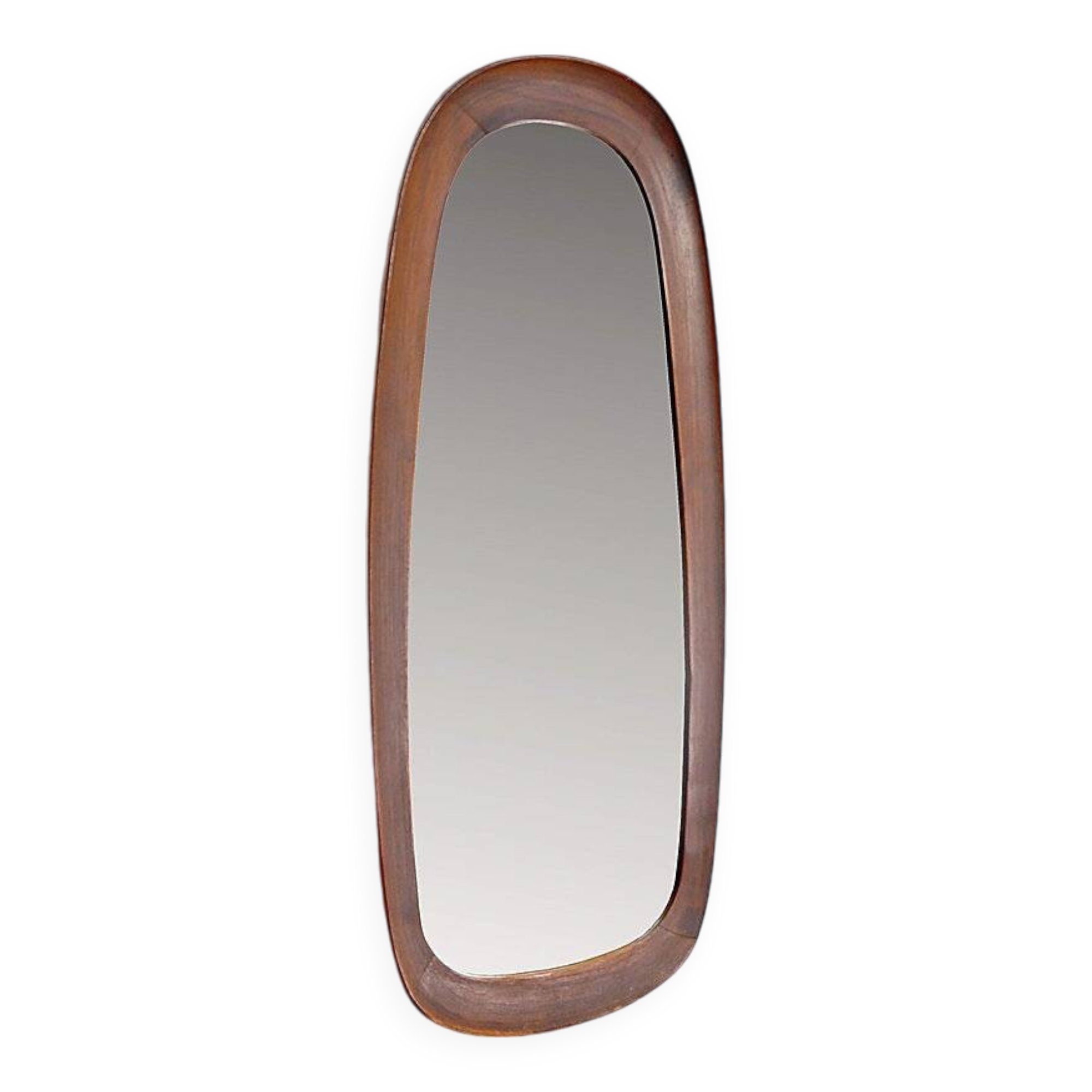 1960s Danish teak mirror H:73cm