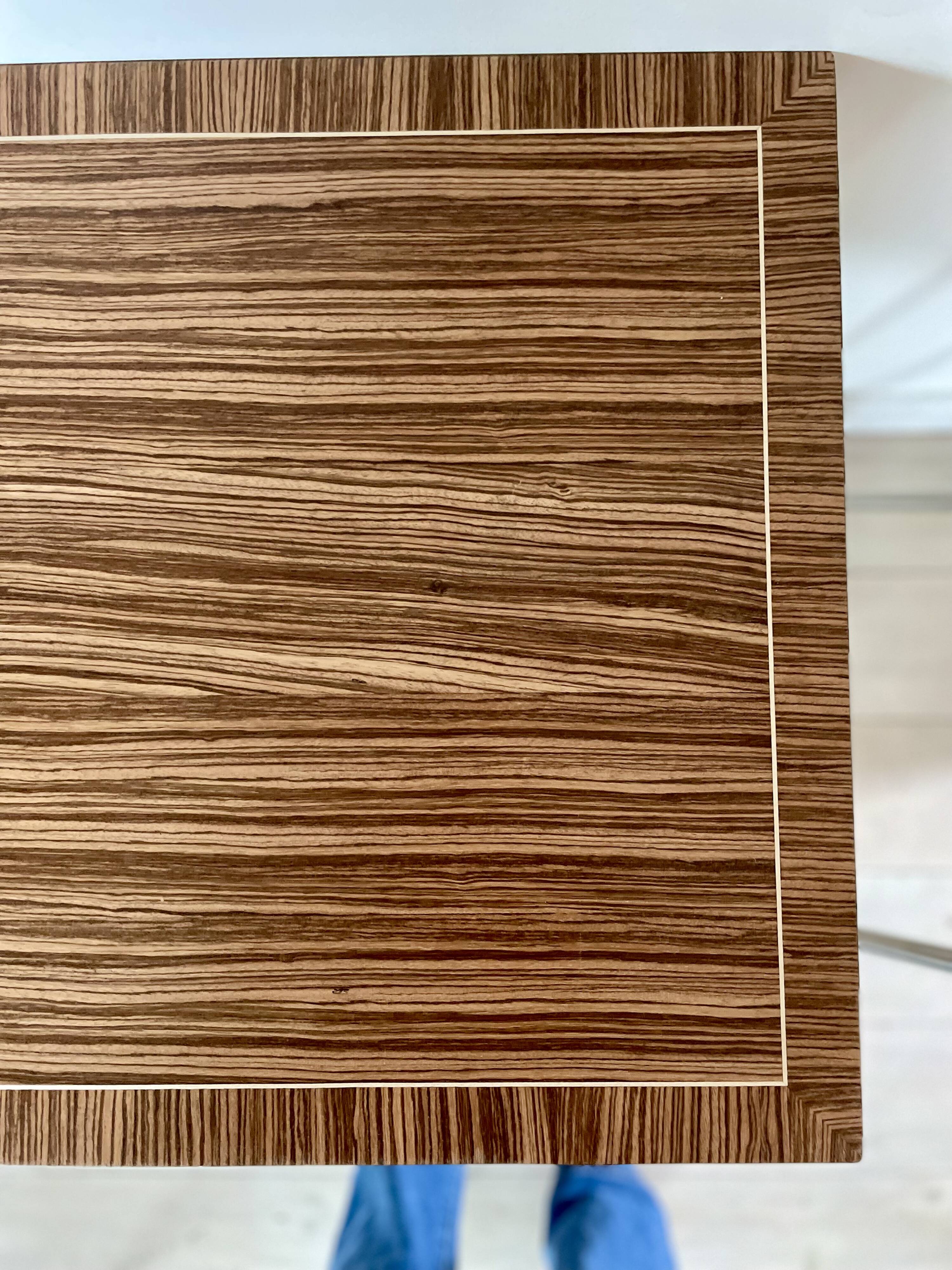 Zebrano marquetry desk